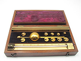 Late 19th century Sikes hydrometer set by Hughes & Son.